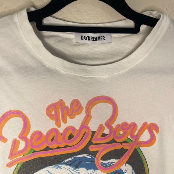 Daydreamer 'Beach Boys Surf USA' Boyfriend Graphic Tee White - Size XS - Picture 4 of 6